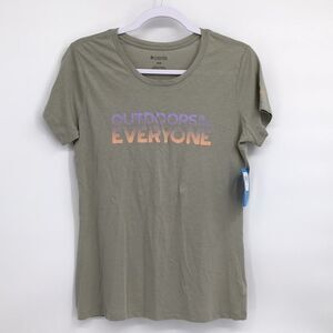 Columbia Green Outdoors is for Everyone Fitted Short Sleeve Tee Medium